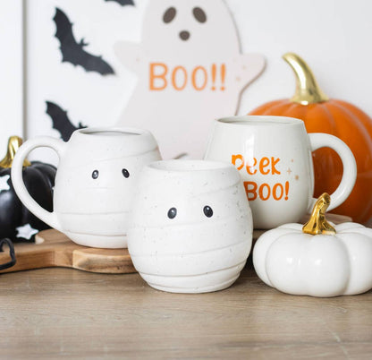 Peekaboo Ghost Rounded Halloween Mug