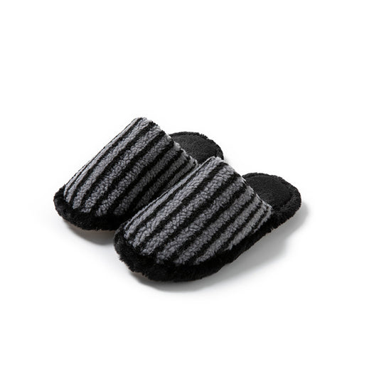 Men Soft Striped Plush Indoor Slippers