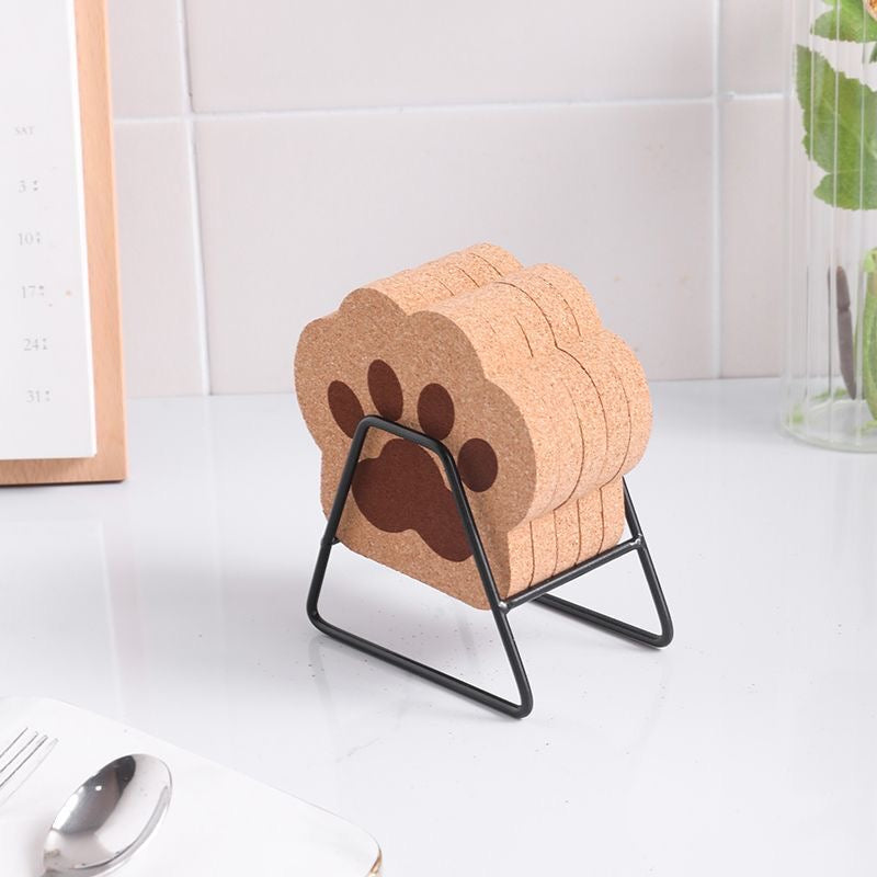 Cat Paw Cork Insulated Coaster (1 piece)
