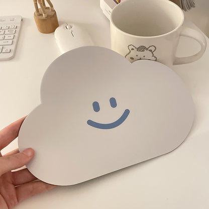 Happy Cloud Shaped Computer Mouse Pad