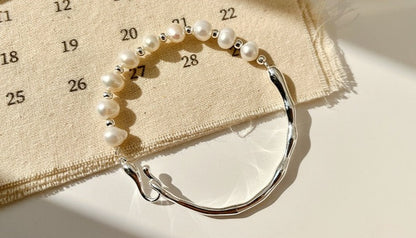 Irregular Branch Pearl Bracelet in S925 Sterling Silver