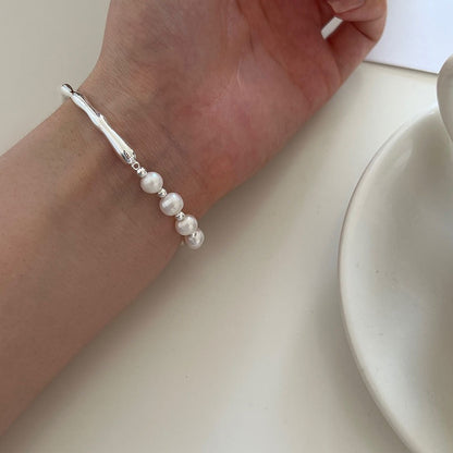 Irregular Branch Pearl Bracelet in S925 Sterling Silver