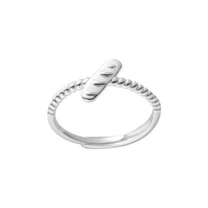 Sterling Silver Baked Goods Open Ring