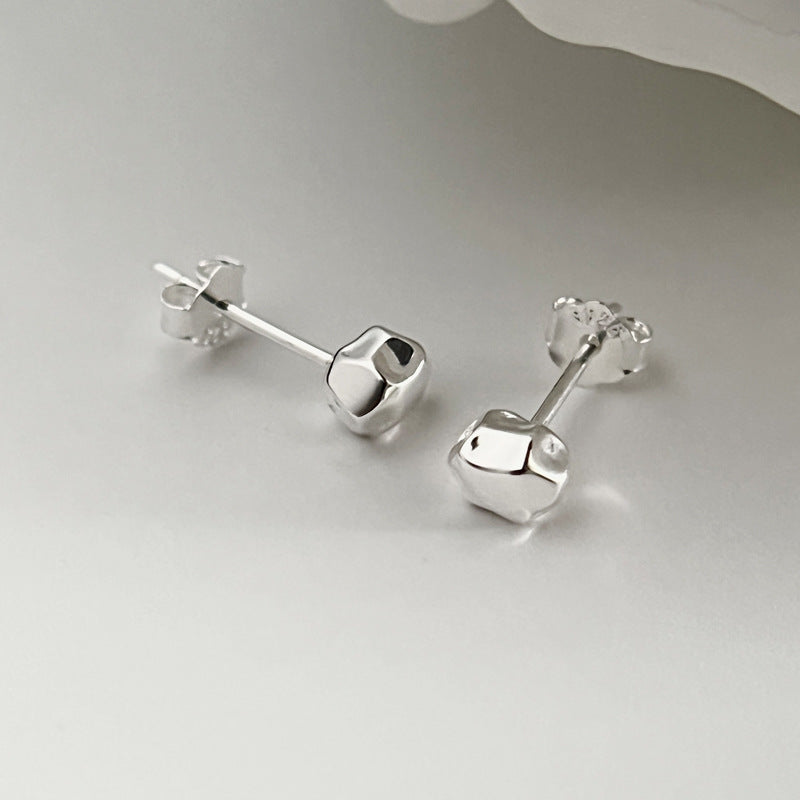 Sterling Silver Irregular Granule Stud Earrings