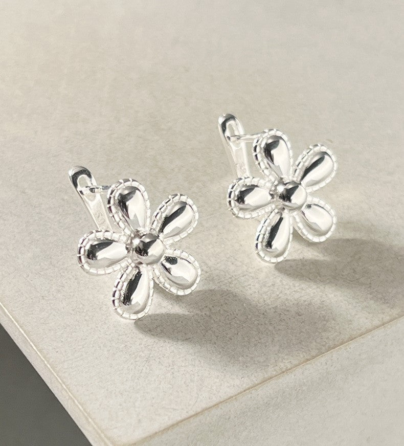 Sterling Silver Flower Ear Studs