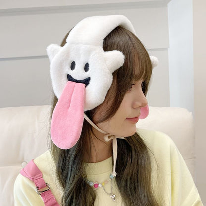 Halloween Naughty Ghost Fluffy Fall/Winter Earmuffs