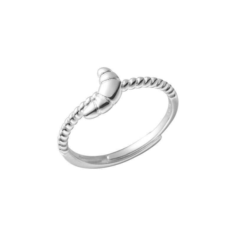 Sterling Silver Baked Goods Open Ring