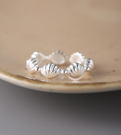 Sterling Silver Shell Link Ring Open Ring