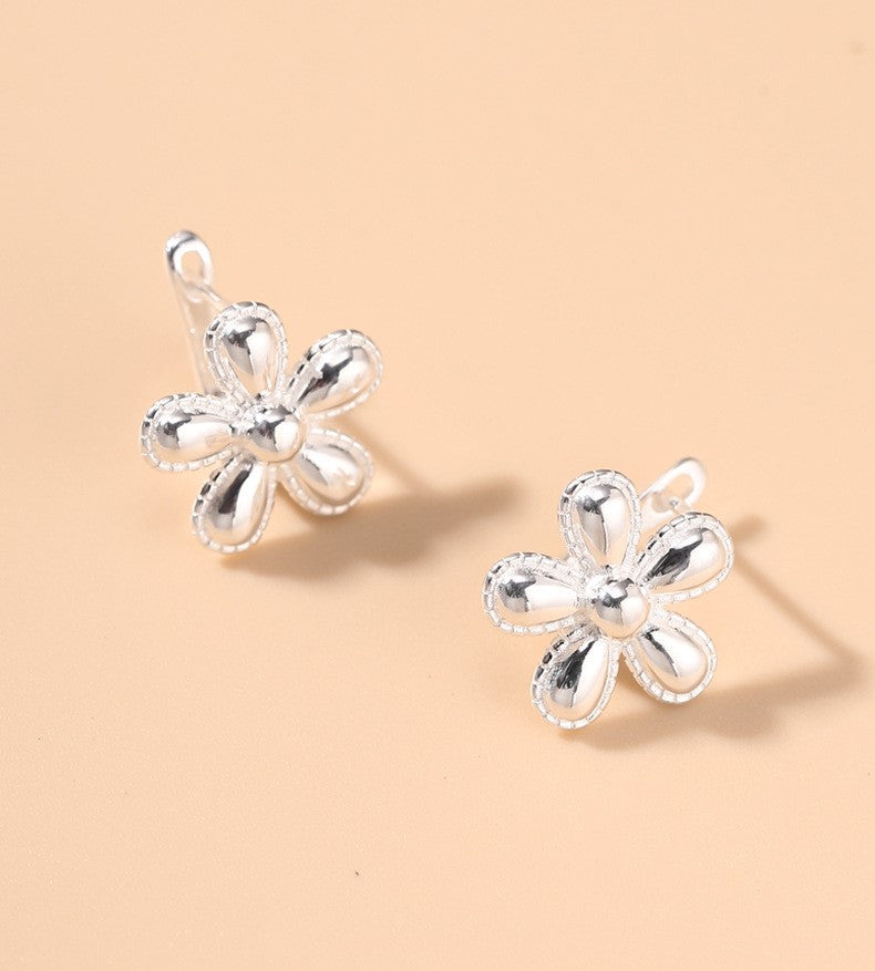 Sterling Silver Flower Ear Studs