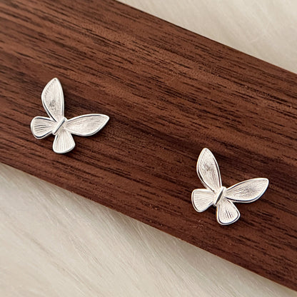 Sterling Silver Butterfly Stud Earrings