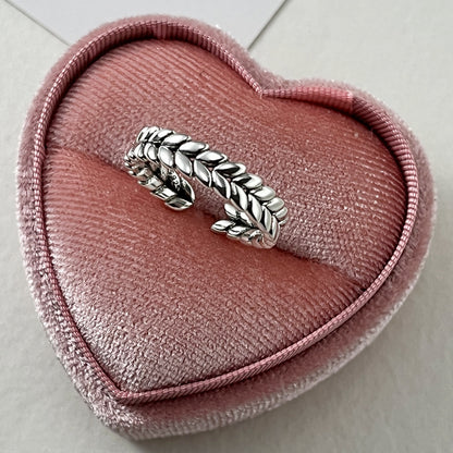 Sterling Silver Wheat Open Ring