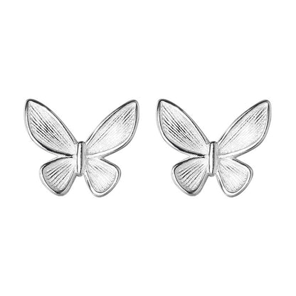 Sterling Silver Butterfly Stud Earrings