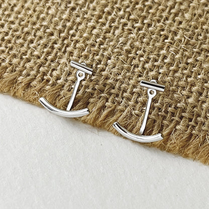 Sterling Silver Arc Jacket Earrings