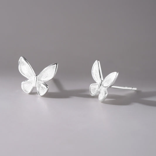 Sterling Silver Butterfly Stud Earrings