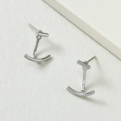 Sterling Silver Arc Jacket Earrings