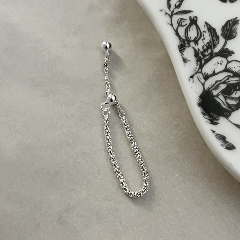 Sterling Silver Glisten  Adjustable Chain Ring