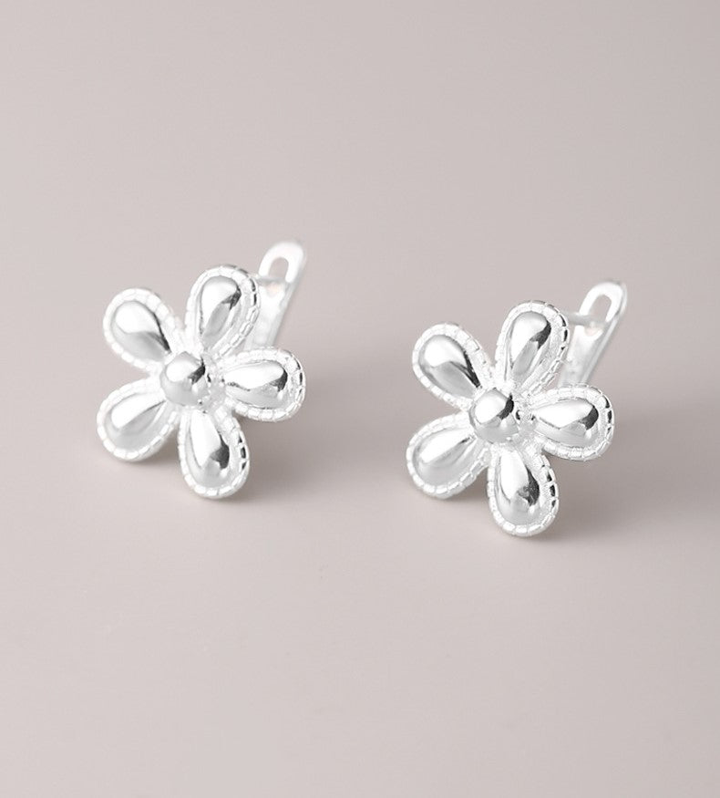 Sterling Silver Flower Ear Studs