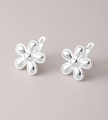 Sterling Silver Flower Ear Studs