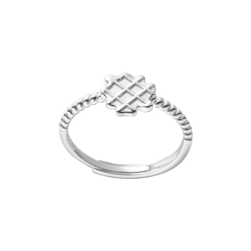 Sterling Silver Baked Goods Open Ring