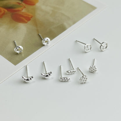 Sterling Silver Mini Baked Goods Stud Earrings