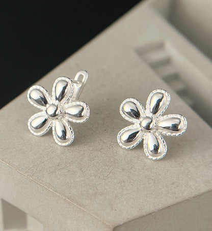 Sterling Silver Flower Ear Studs