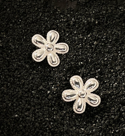 Sterling Silver Flower Ear Studs