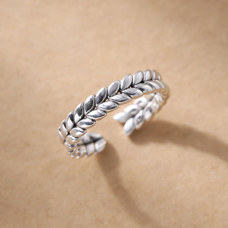 Sterling Silver Wheat Open Ring