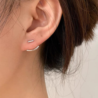 Sterling Silver Arc Jacket Earrings