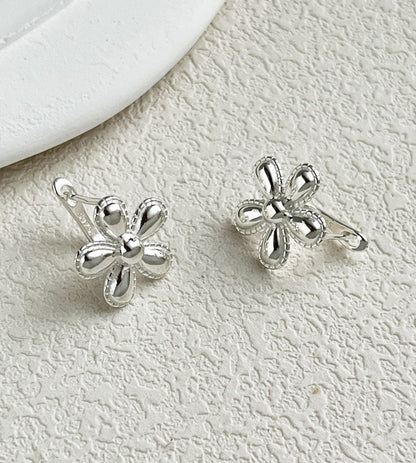 Sterling Silver Flower Ear Studs