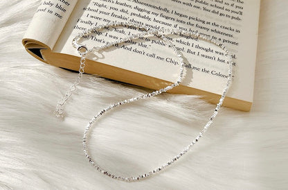 S925 Sterling Silver Granule Chain Necklace