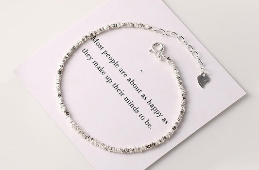 S925 Sterling Silver Granule Bracele