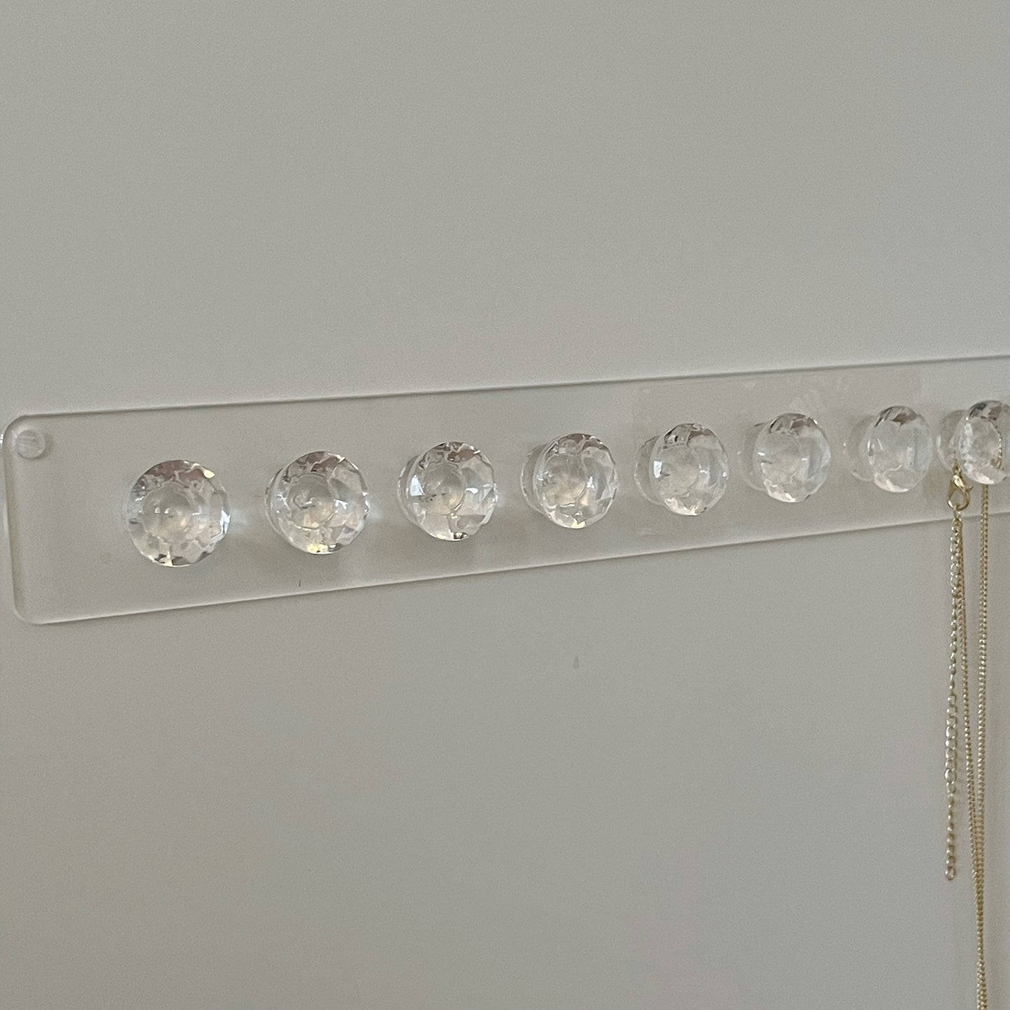 Transparent Acrylic Jewelry Hooks (12 Hangers)