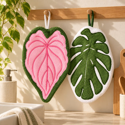 Monstera Leaf Hand Towel