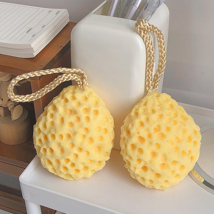 Cheese Shape Honeycomb Sponge Bath Ball