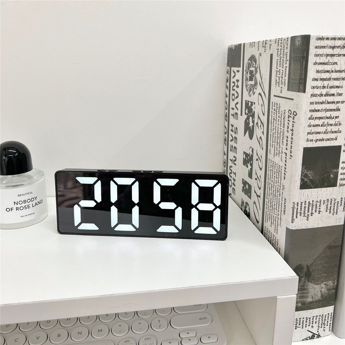 LED Silent Digital Electronic Alarm Clock (Battery/Plug-in)