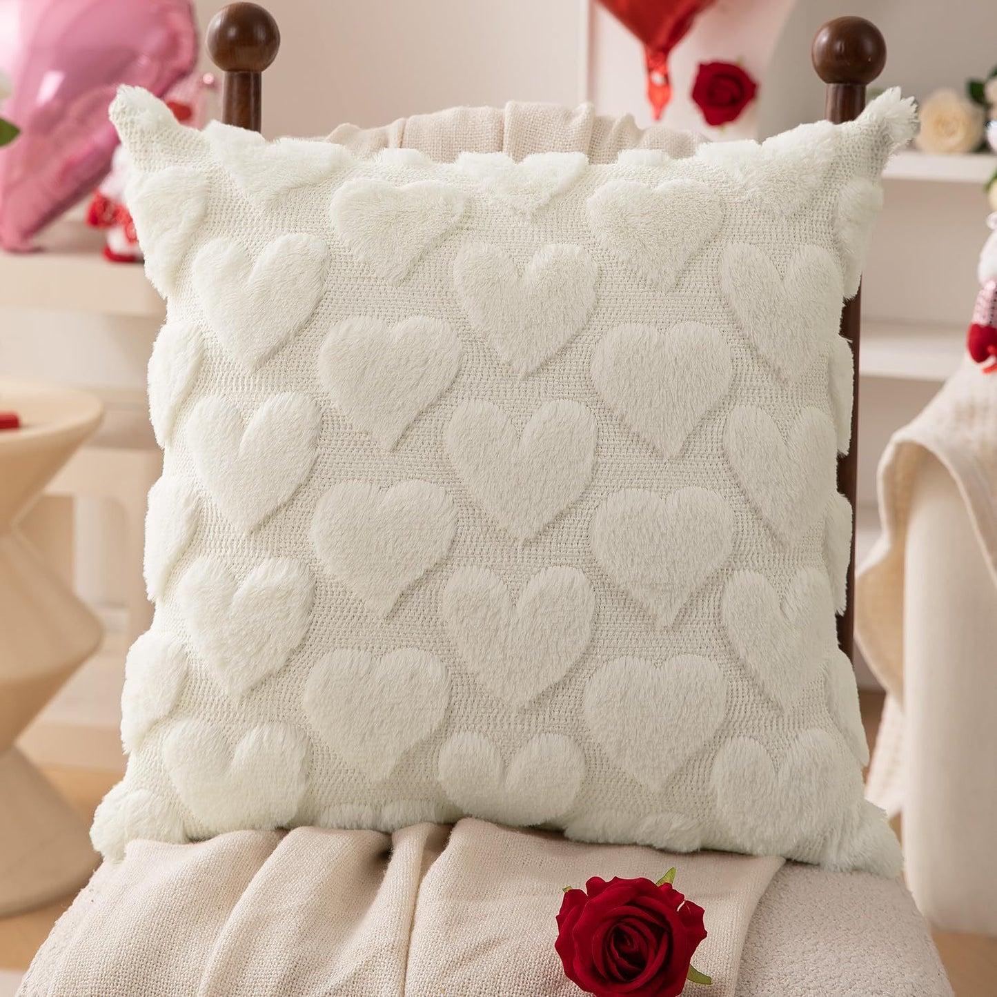 Tufted Heart Throw Pillow Cover